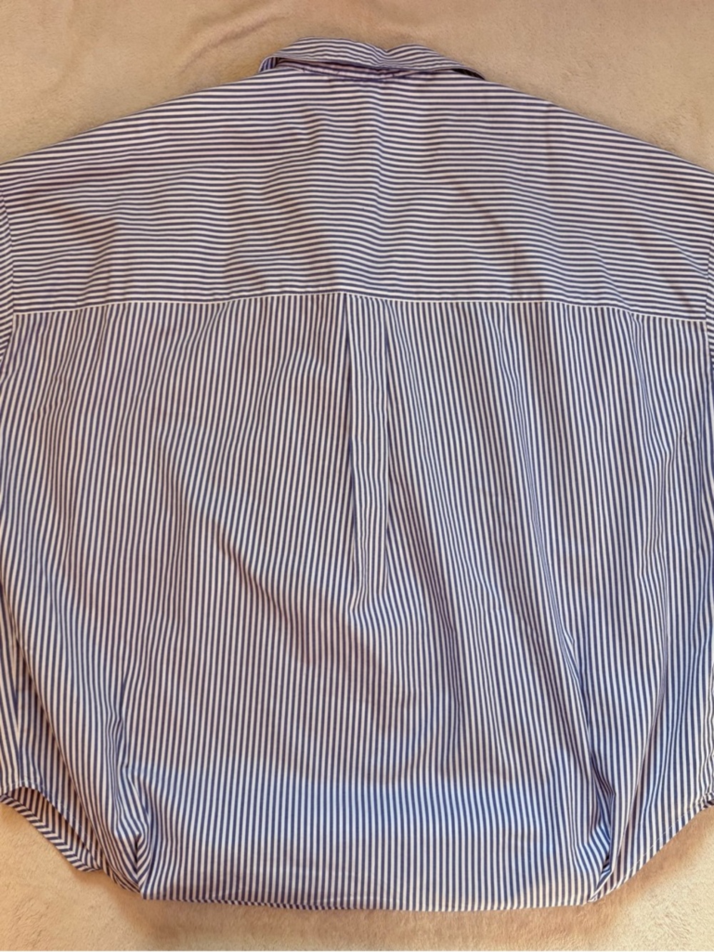 T Tahari Blue and White Striped Henley Pop Over Blouse Sz XL - Picture 3 of 10